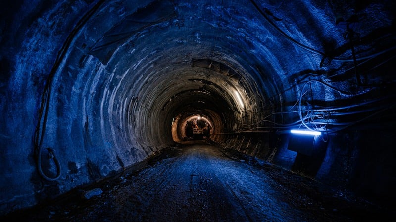 Blick in die Tunnelröhre von Stuttgart 21