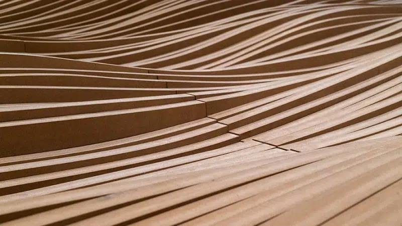Sustainable and ecological timber construction at the HABAU GROUP Close-up of cross-laminated timber