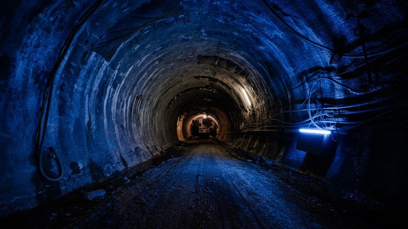 Stuttgart 21: View through tunnel excavation