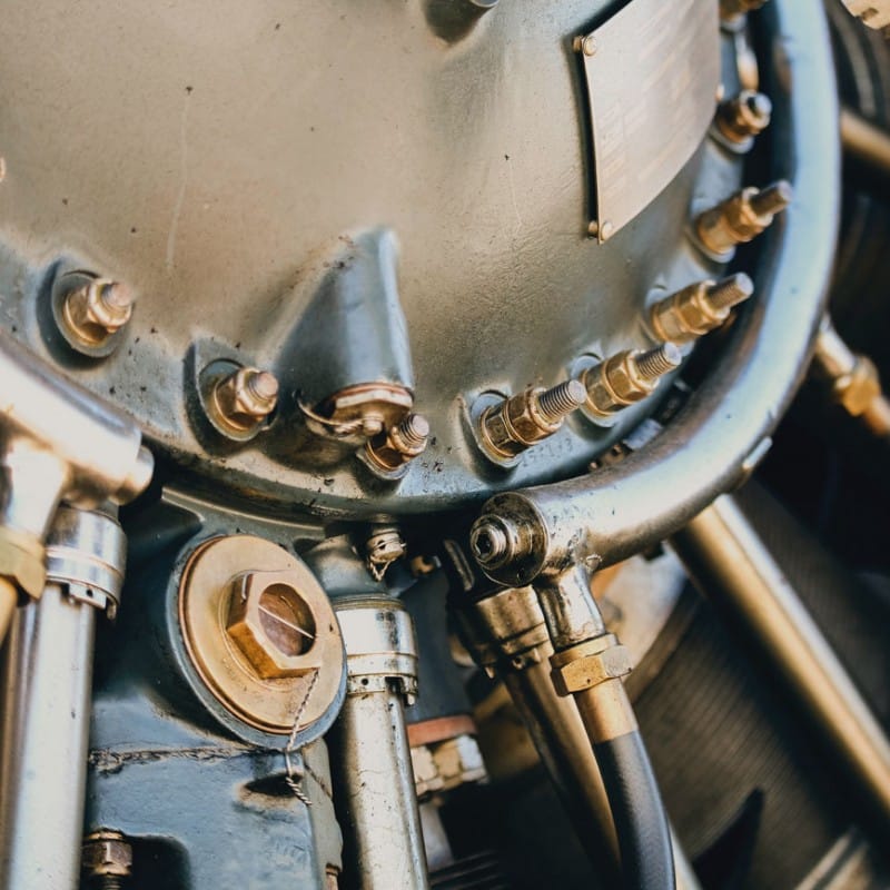 Close-up of a plant mechanical system