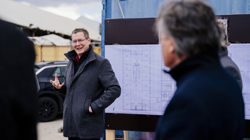 Georg Papai, (District Councillor)r, Ground-breaking ceremony Strebersdorf © Julia Dragosits