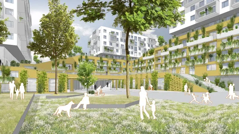 Baustart für ÖSTU-STETTIN für Wohnprojekt im Norbahnviertel ©querkraft architekten