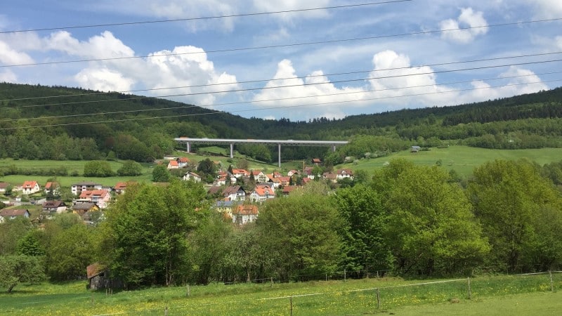 Startschuss für den Ersatzneubau der Talbrücke Römershag in Nordbayern ©Krebs+Kiefer