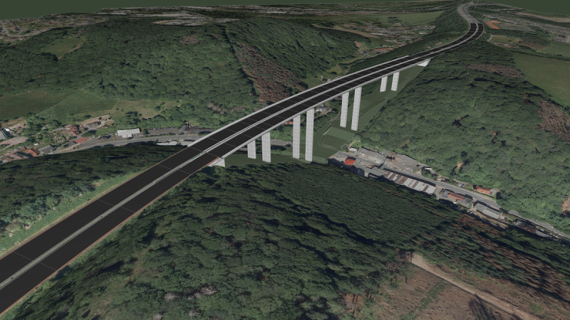 Visualisation Rahmede viaduct © HABAU