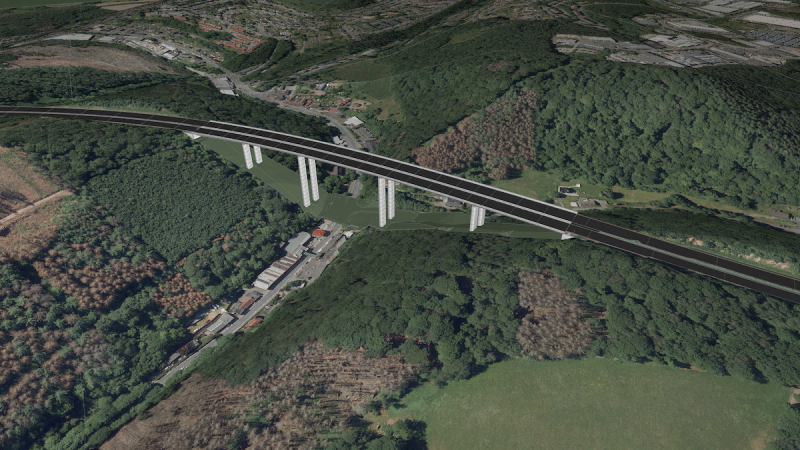 Visualisation Rahmede viaduct © HABAU