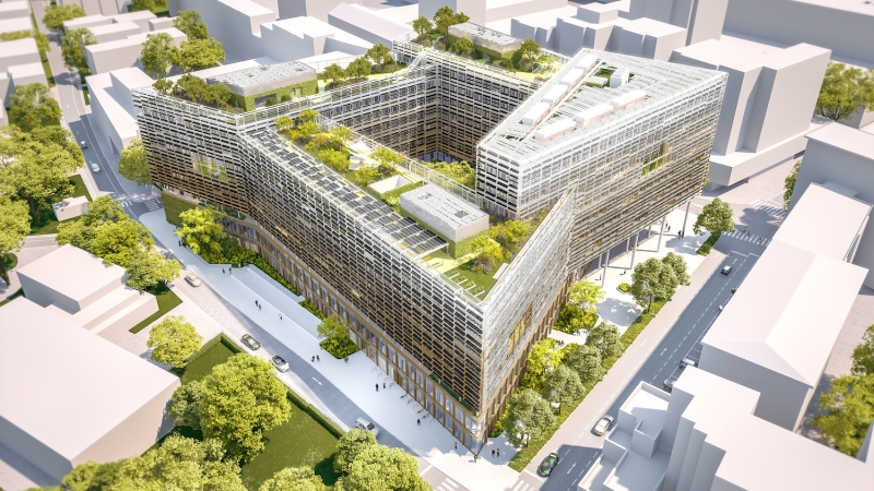 Visualisierung Landes-Dienstleistungszentrum Salzburg © Architektur Burtscher Durig – zoomvp.at