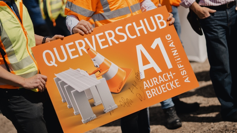 Querverschub Aurachbrücke ©MW-Architekturfotografie / HABAU GROUP