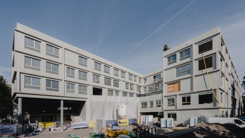 Dachgleiche bei Bildungsprojekt bafep21 in Wien, Floridsdorf © MW-Architekturfotografie / HABAU GROUP