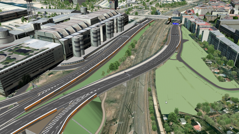 Visualisation Ringbahnbrücke © DEGES