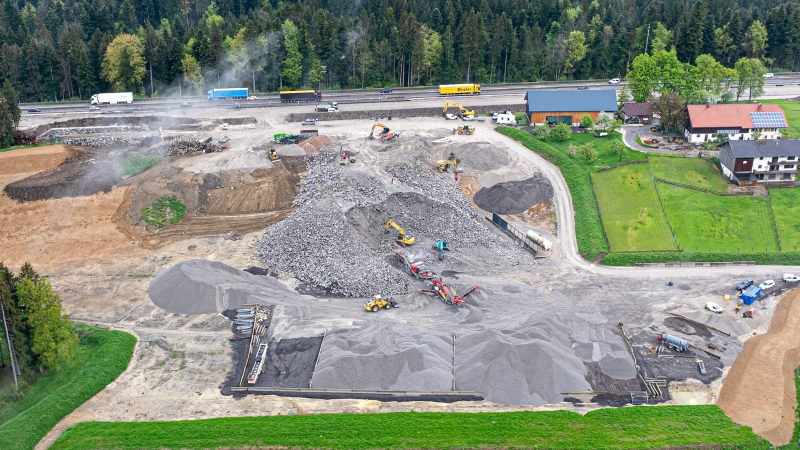 Re-Recycling auf der A1 ©Mike Wolf / ASFINAG / HABAU