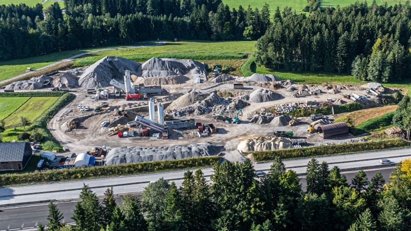 Re-Recycling auf der A1 ©Mike Wolf / ASFINAG / HABAU